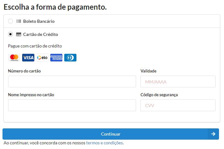 Formas de pagamento é um dos recursos disponíveis na Área do Cliente do Validador TISS